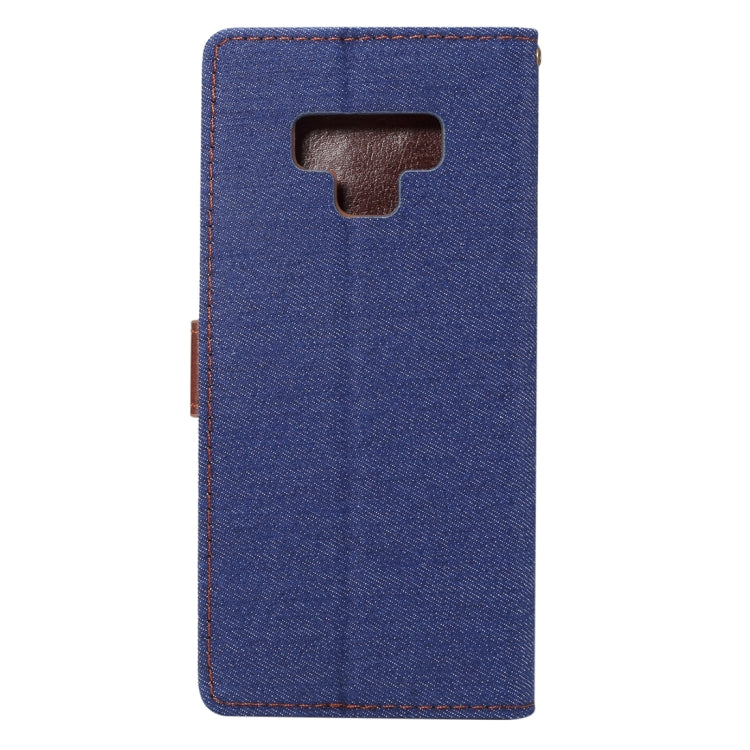 dibase Denim Texture Horizontal Flip PU Leather Case for Galaxy Note 9, with Holder & Card Slot