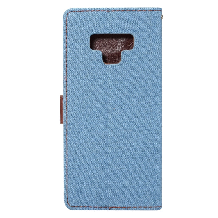 dibase Denim Texture Horizontal Flip PU Leather Case for Galaxy Note 9, with Holder & Card Slot