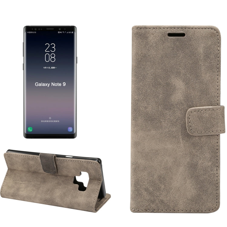Sheep Bar Material Horizontal Flip PU Leather Case for Galaxy Note 9, with Holder & Card Slot & Wallet & Photo Frame