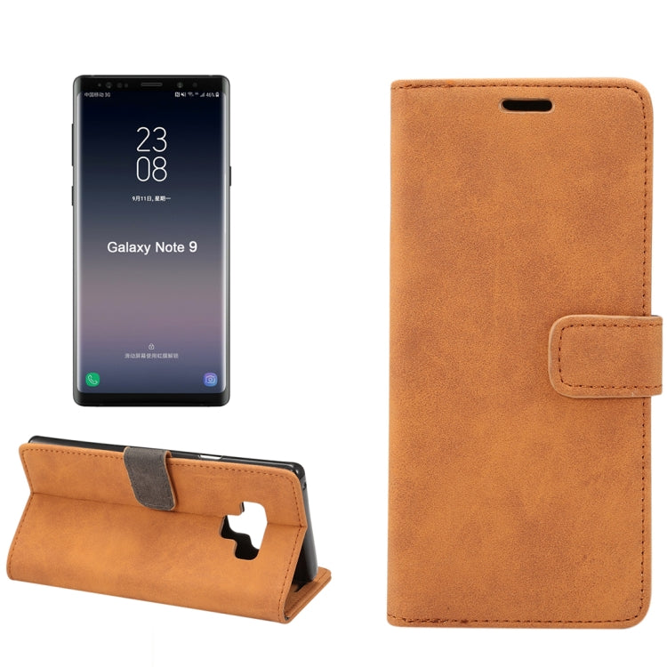 Sheep Bar Material Horizontal Flip PU Leather Case for Galaxy Note 9, with Holder & Card Slot & Wallet & Photo Frame