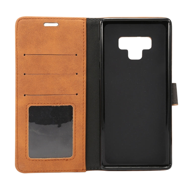 Sheep Bar Material Horizontal Flip PU Leather Case for Galaxy Note 9, with Holder & Card Slot & Wallet & Photo Frame