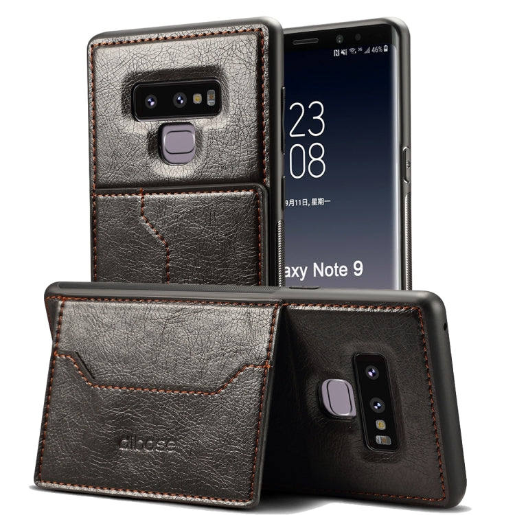 dibase Crazy Horse Texture PU Leather Case for Galaxy Note 9, with Holder & Card Slot