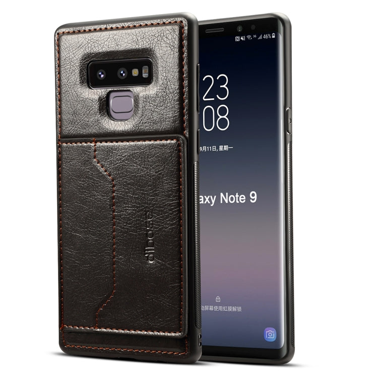 dibase Crazy Horse Texture PU Leather Case for Galaxy Note 9, with Holder & Card Slot