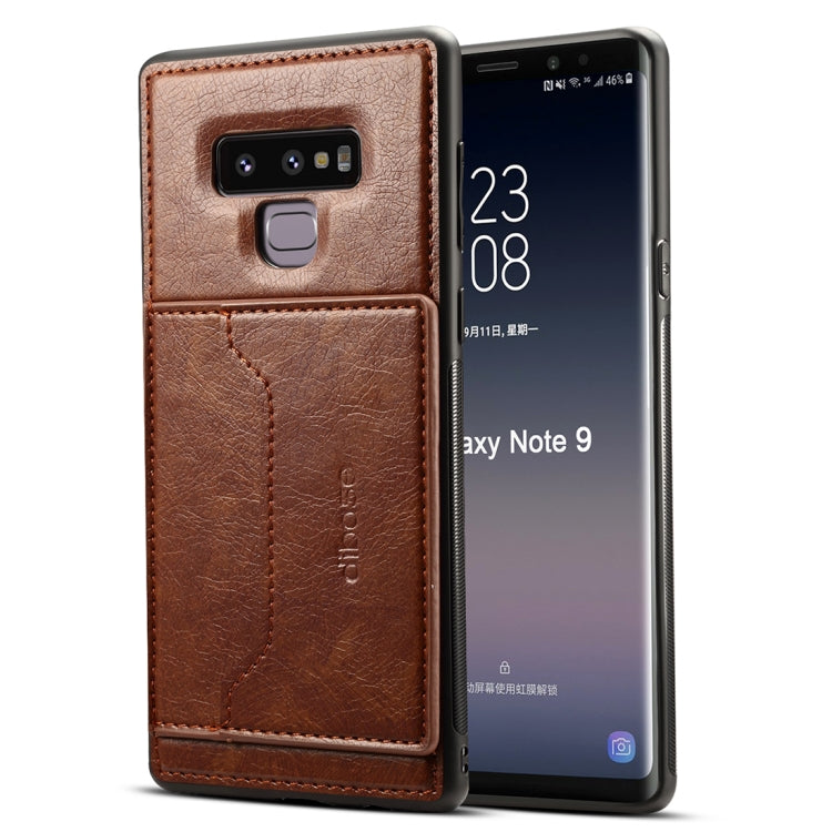 dibase Crazy Horse Texture PU Leather Case for Galaxy Note 9, with Holder & Card Slot