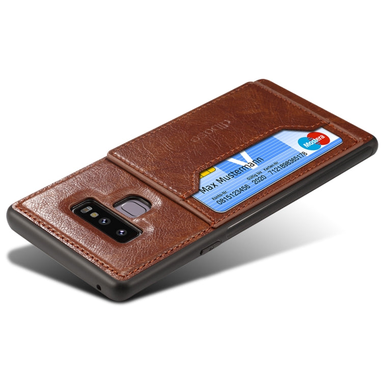 dibase Crazy Horse Texture PU Leather Case for Galaxy Note 9, with Holder & Card Slot