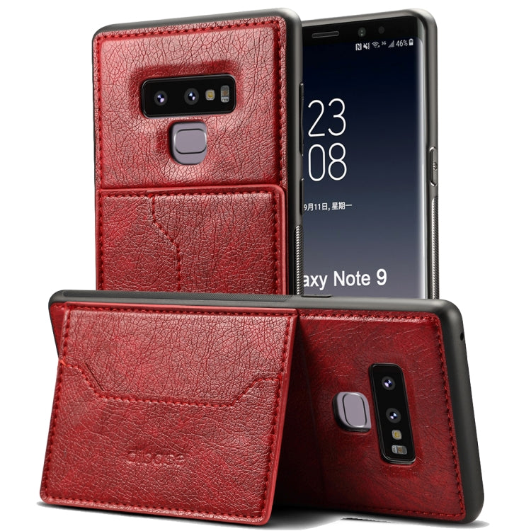 dibase Crazy Horse Texture PU Leather Case for Galaxy Note 9, with Holder & Card Slot