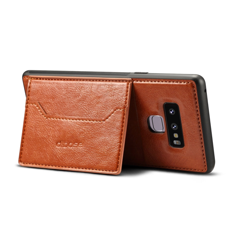 dibase Crazy Horse Texture PU Leather Case for Galaxy Note 9, with Holder & Card Slot