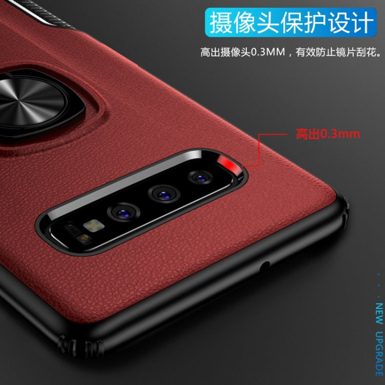 Shockproof Car Magnetic Case with 360 Degree Gold Armor Ring for Galaxy S10