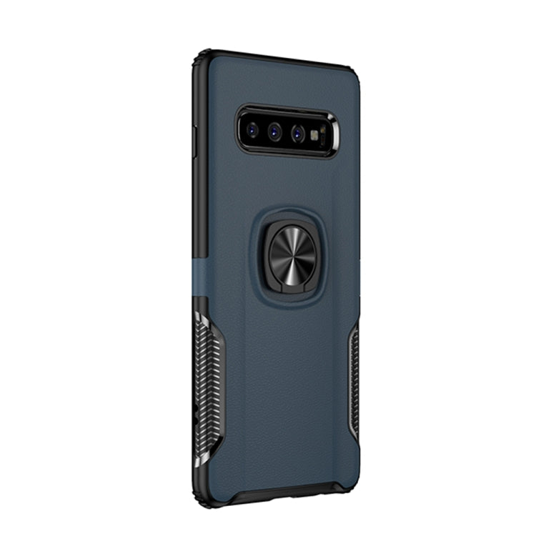 Shockproof Car Magnetic Case with 360 Degree Gold Armor Ring for Galaxy S10