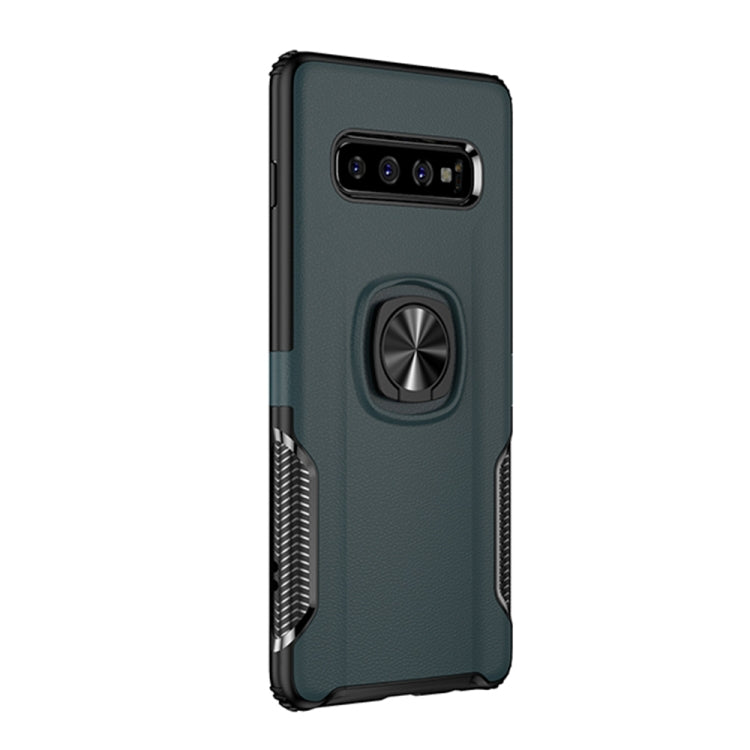 Shockproof Car Magnetic Case with 360 Degree Gold Armor Ring for Galaxy S10