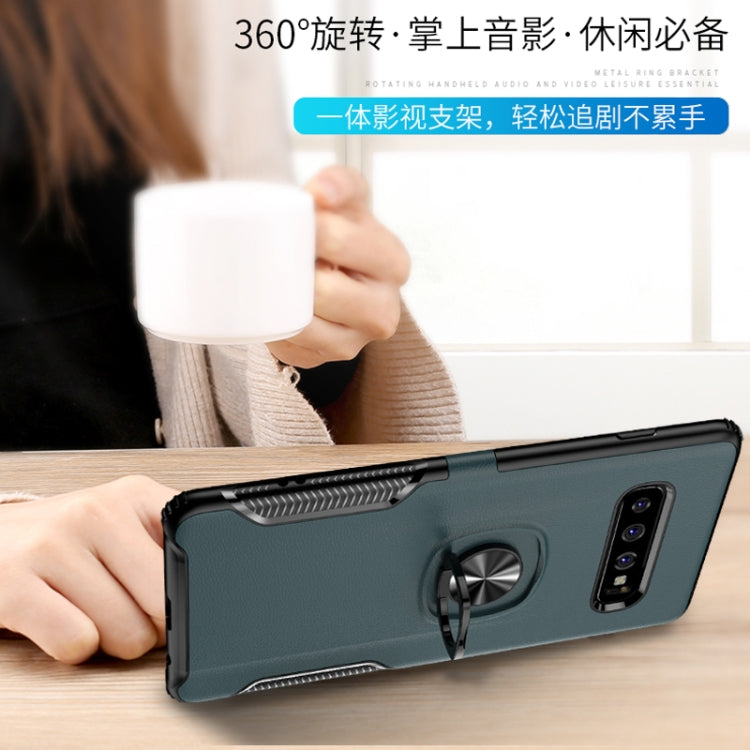 Shockproof Car Magnetic Case with 360 Degree Gold Armor Ring for Galaxy S10