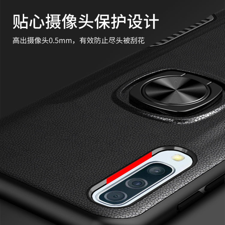 Shockproof Car Magnetic Case with 360 Degree Gold Armor Ring for Galaxy A50