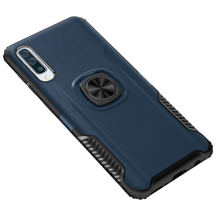 Shockproof Car Magnetic Case with 360 Degree Gold Armor Ring for Galaxy A50