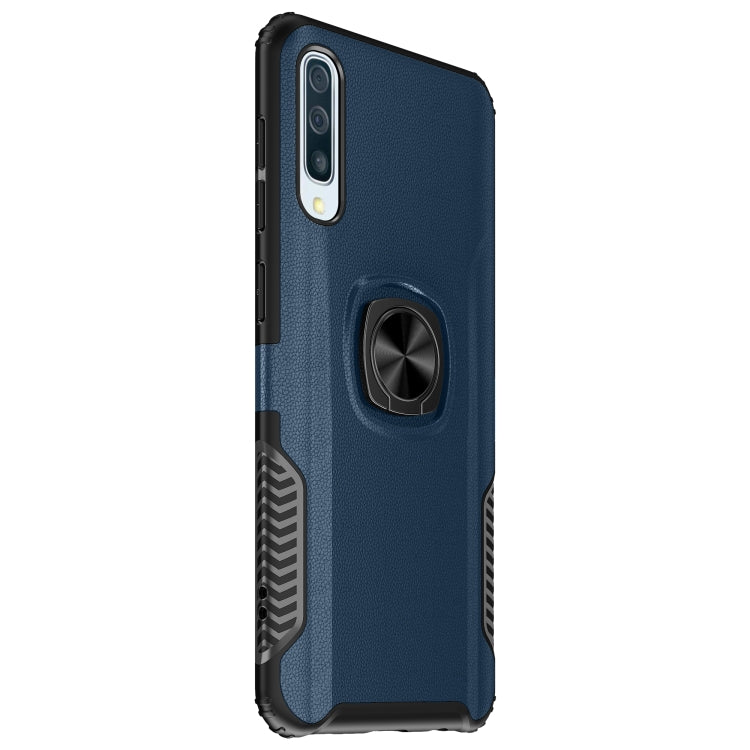 Shockproof Car Magnetic Case with 360 Degree Gold Armor Ring for Galaxy A50