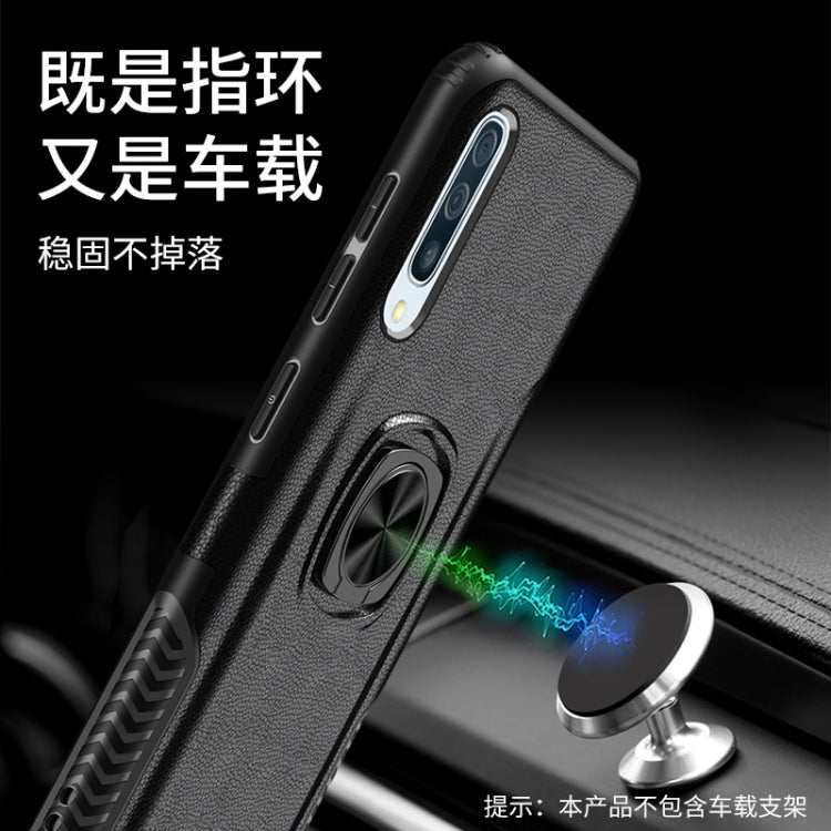 Shockproof Car Magnetic Case with 360 Degree Gold Armor Ring for Galaxy A50