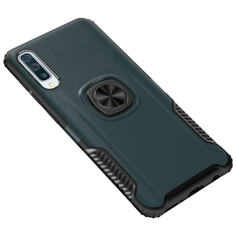 Shockproof Car Magnetic Case with 360 Degree Gold Armor Ring for Galaxy A50