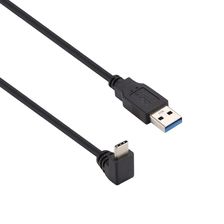 1m USB-C / Type-C Male Elbow to USB 3.0 Male Data Charge Extension Cable