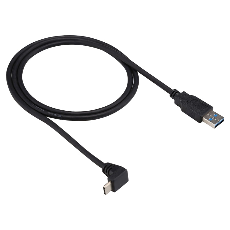 1m USB-C / Type-C Male Elbow to USB 3.0 Male Data Charge Extension Cable