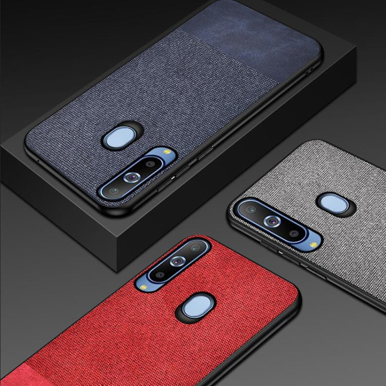 Shockproof Splicing PU + Cloth Protective Case for Galaxy A60