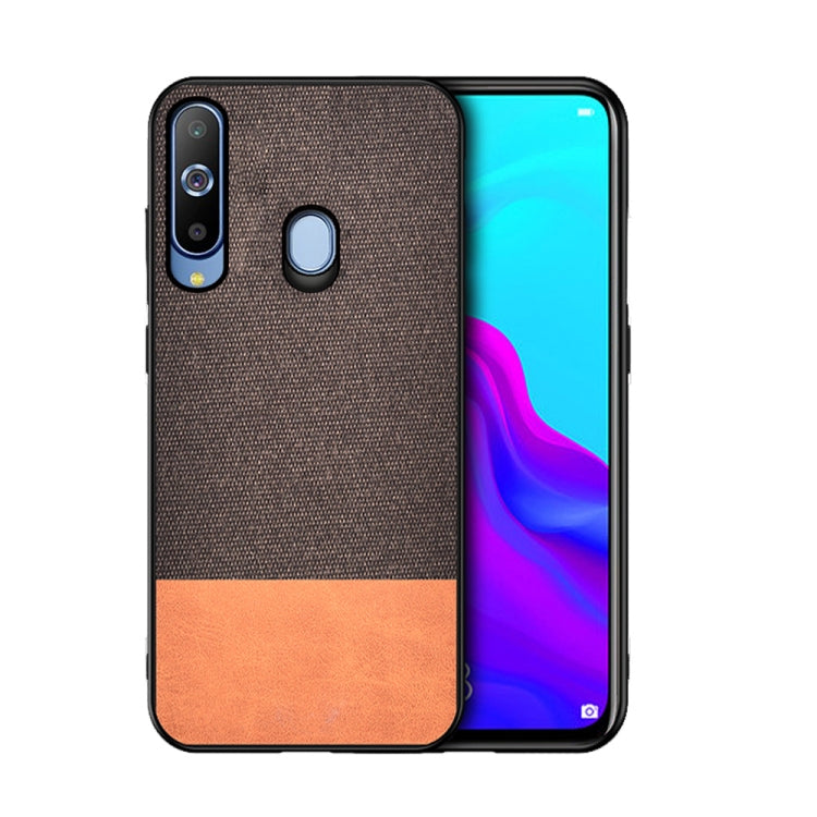 Shockproof Splicing PU + Cloth Protective Case for Galaxy A60