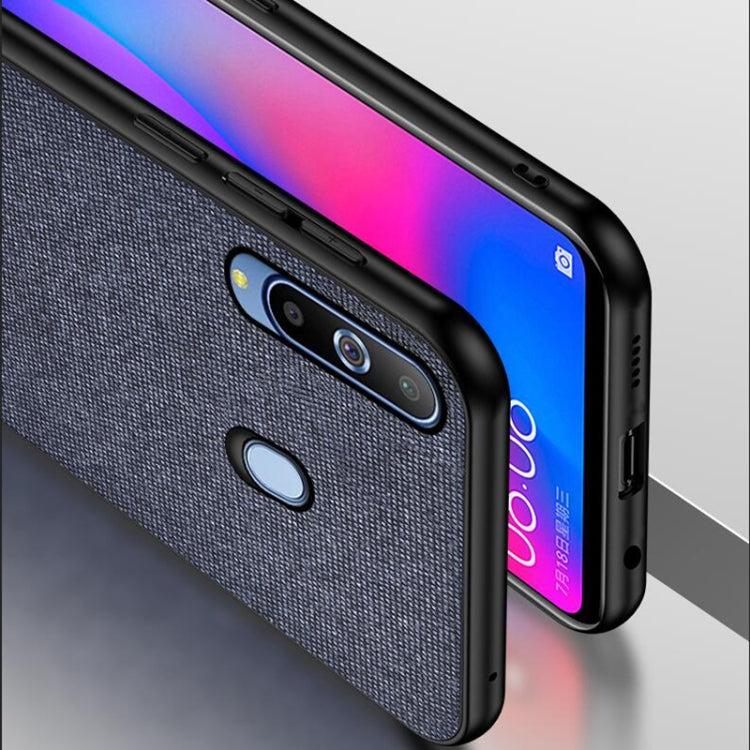 Shockproof Splicing PU + Cloth Protective Case for Galaxy A60