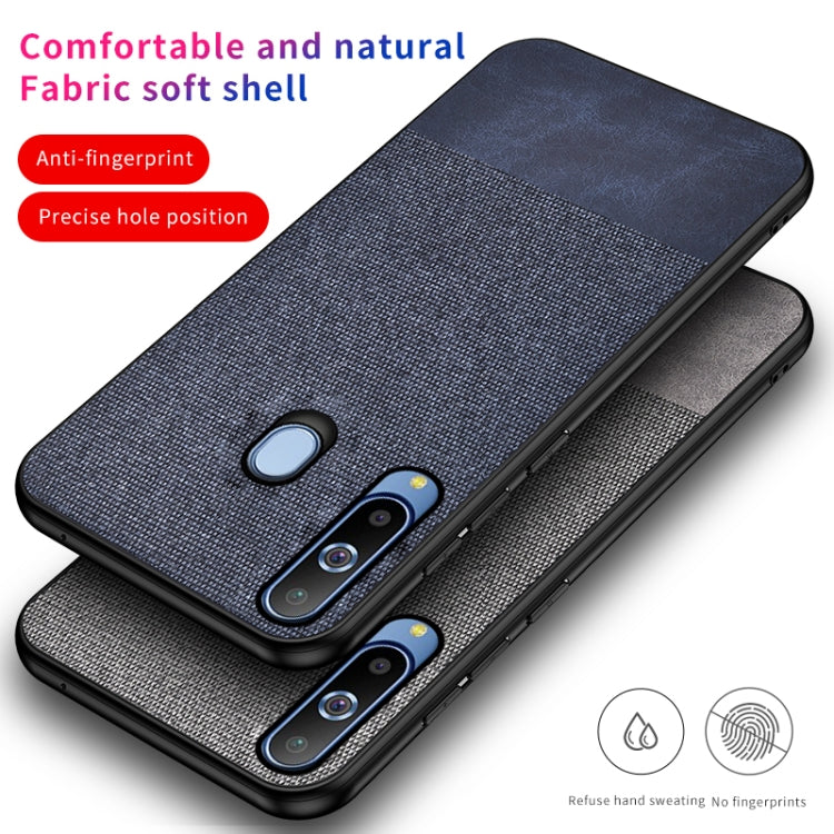 Shockproof Splicing PU + Cloth Protective Case for Galaxy A60