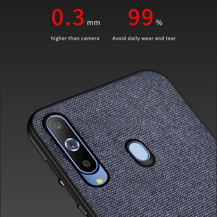 Shockproof Splicing PU + Cloth Protective Case for Galaxy A60