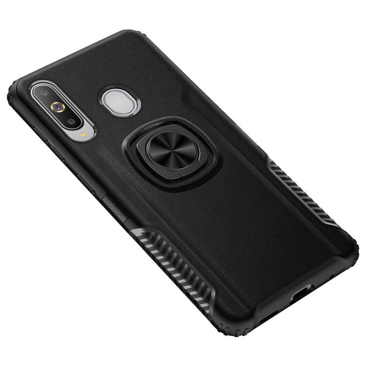 Shockproof Car Magnetic Case with 360 Degree Gold Armor Ring for Galaxy A60