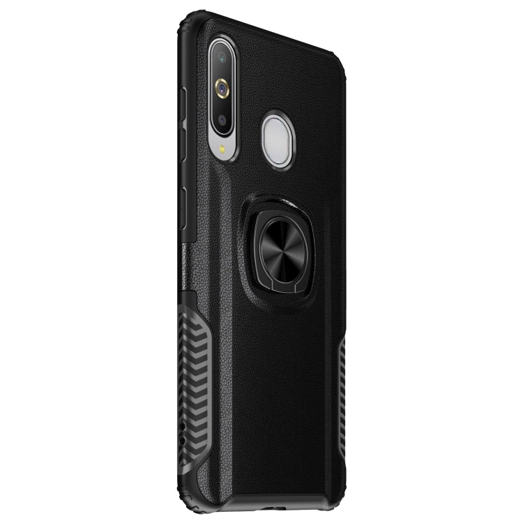 Shockproof Car Magnetic Case with 360 Degree Gold Armor Ring for Galaxy A60