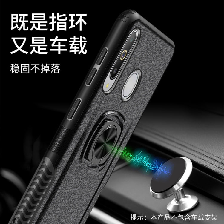 Shockproof Car Magnetic Case with 360 Degree Gold Armor Ring for Galaxy A60