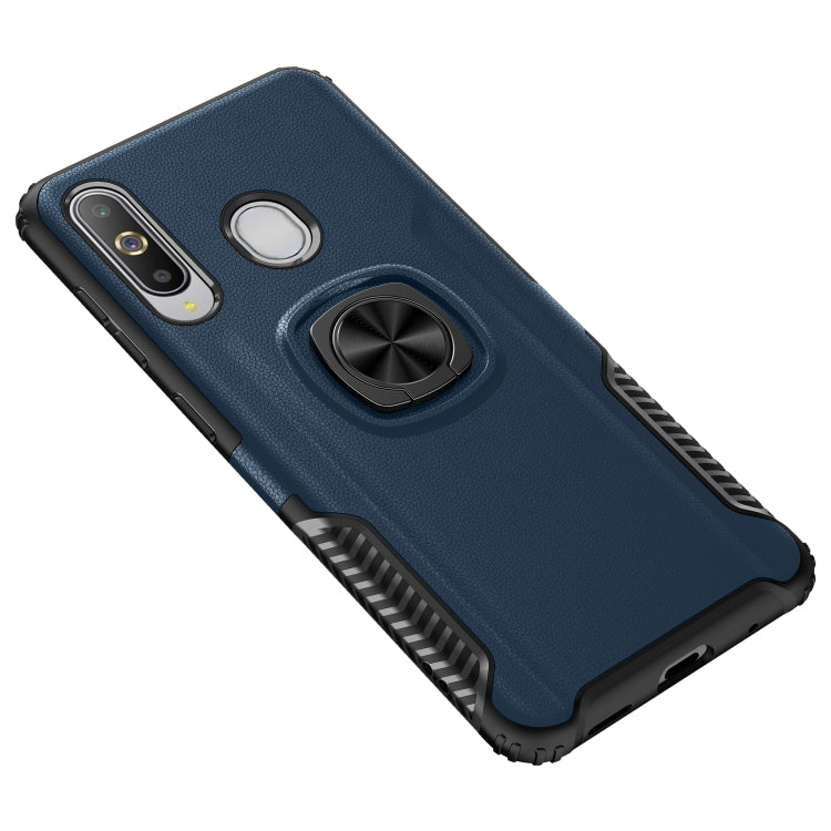 Shockproof Car Magnetic Case with 360 Degree Gold Armor Ring for Galaxy A60