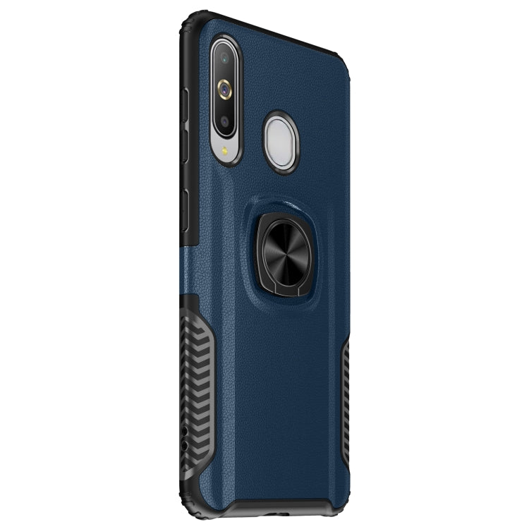 Shockproof Car Magnetic Case with 360 Degree Gold Armor Ring for Galaxy A60