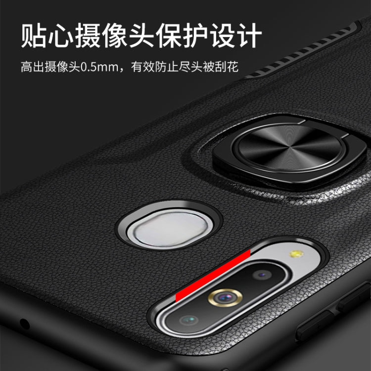 Shockproof Car Magnetic Case with 360 Degree Gold Armor Ring for Galaxy A60