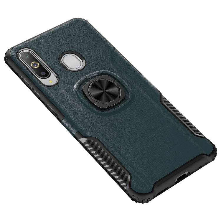 Shockproof Car Magnetic Case with 360 Degree Gold Armor Ring for Galaxy A60
