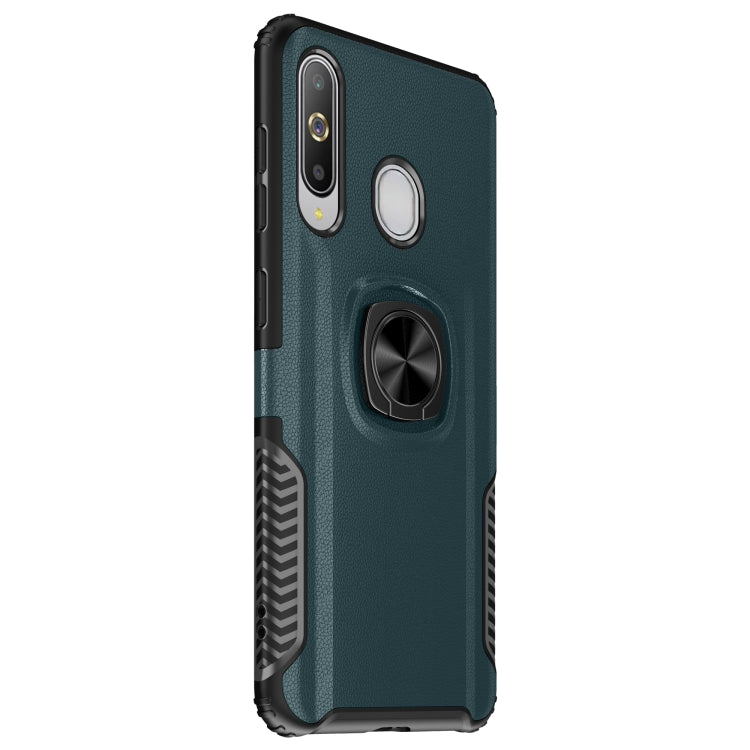Shockproof Car Magnetic Case with 360 Degree Gold Armor Ring for Galaxy A60