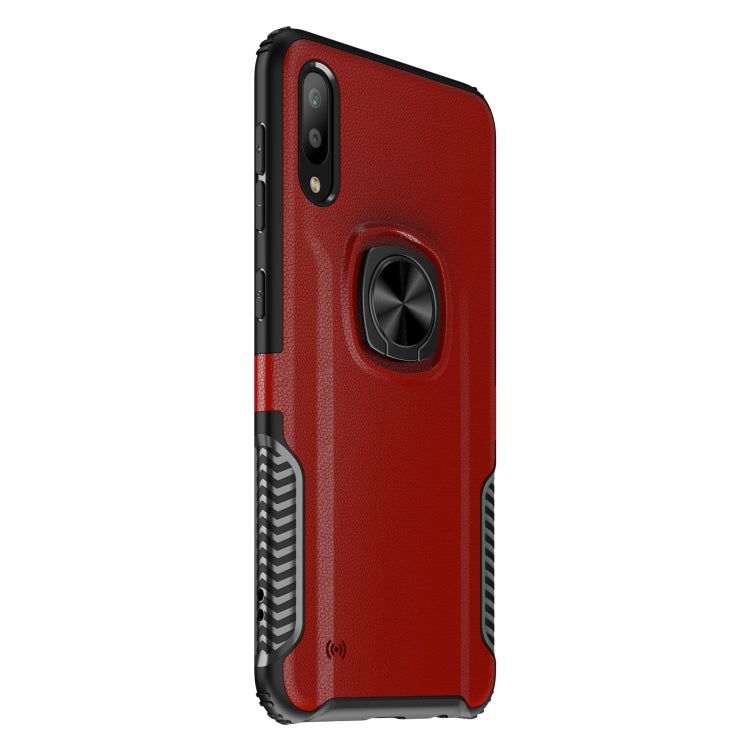 Shockproof Car Magnetic Case with 360 Degree Gold Armor Ring for Galaxy M10