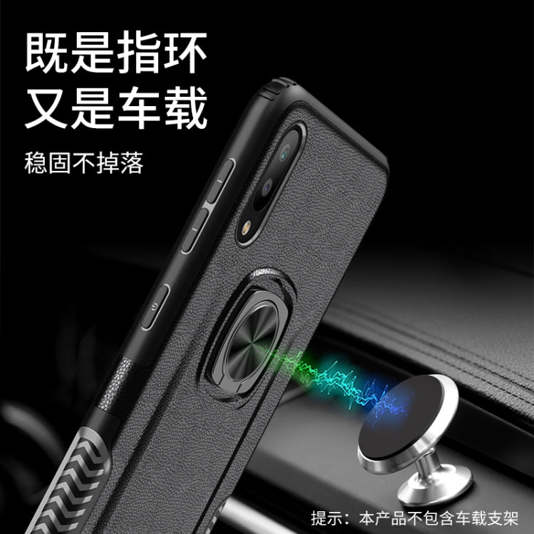 Shockproof Car Magnetic Case with 360 Degree Gold Armor Ring for Galaxy M10