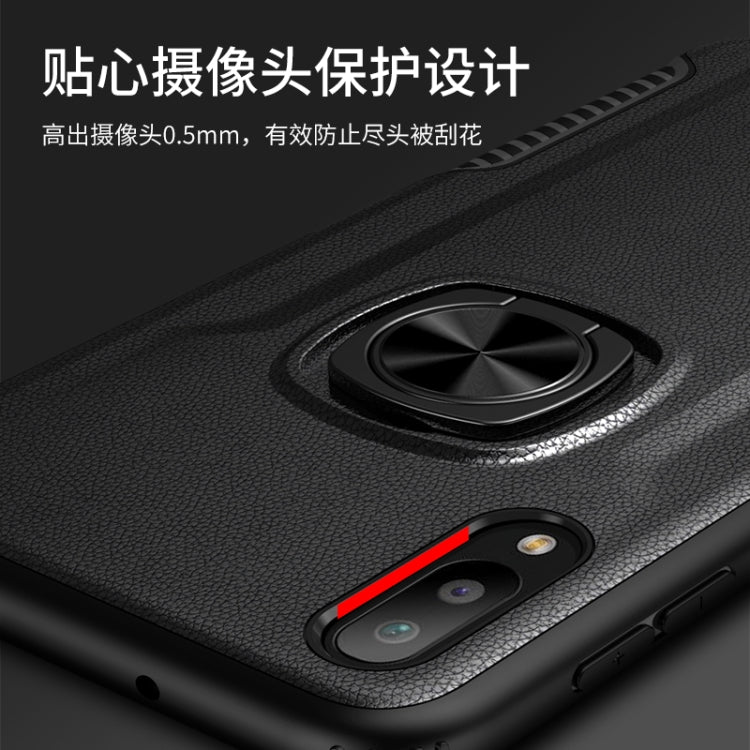 Shockproof Car Magnetic Case with 360 Degree Gold Armor Ring for Galaxy M10
