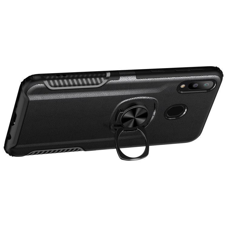 Shockproof Car Magnetic Case with 360 Degree Gold Armor Ring for Galaxy M20