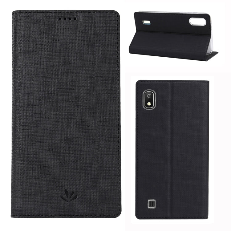 ViLi Texture PU Leather Case for Galaxy A10 ,with Holder & Card Slots & Wallet