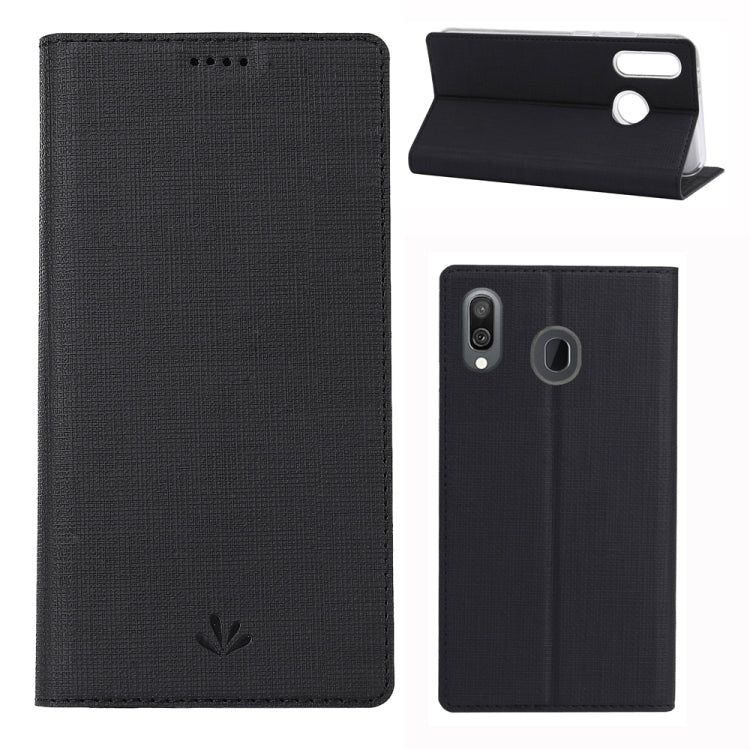 ViLi Texture PU Leather Case for Galaxy A40 ,with Holder & Card Slots & Wallet