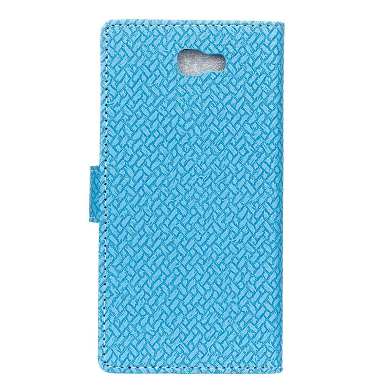 For Galaxy J7 Prime Weaving Texture Horizontal Flip PU Leather Case with Holder & Card Slots & Wallet & Photo Frame