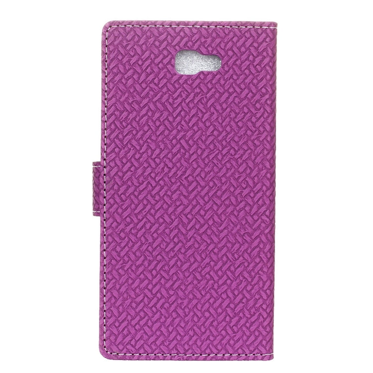 For Galaxy J7 Prime Weaving Texture Horizontal Flip PU Leather Case with Holder & Card Slots & Wallet & Photo Frame