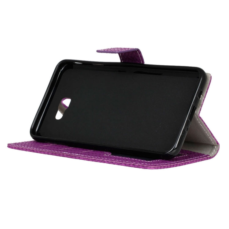 For Galaxy J7 Prime Weaving Texture Horizontal Flip PU Leather Case with Holder & Card Slots & Wallet & Photo Frame