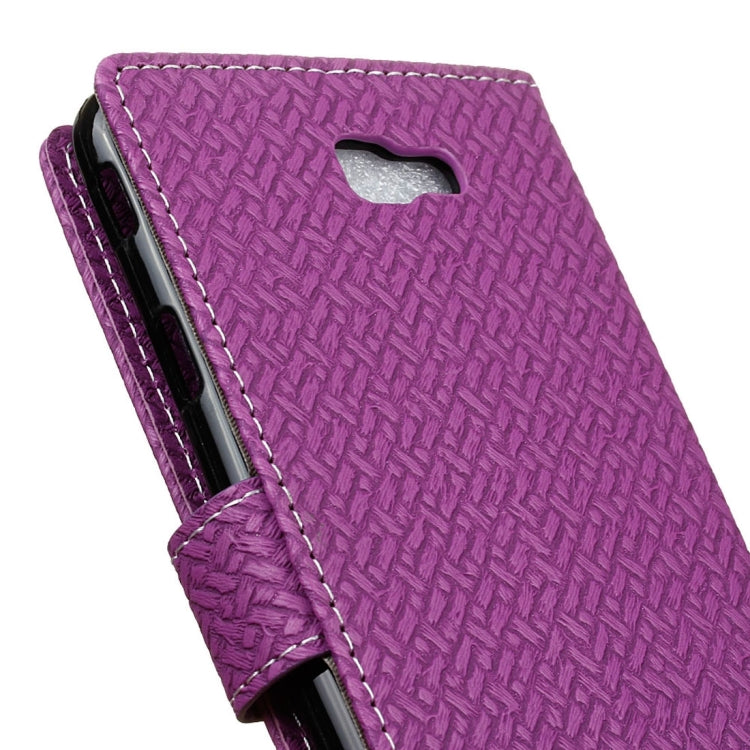 For Galaxy J7 Prime Weaving Texture Horizontal Flip PU Leather Case with Holder & Card Slots & Wallet & Photo Frame