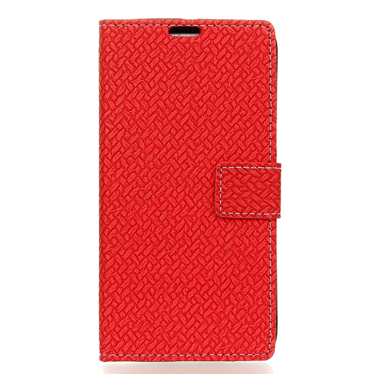 For Galaxy J7 Prime Weaving Texture Horizontal Flip PU Leather Case with Holder & Card Slots & Wallet & Photo Frame