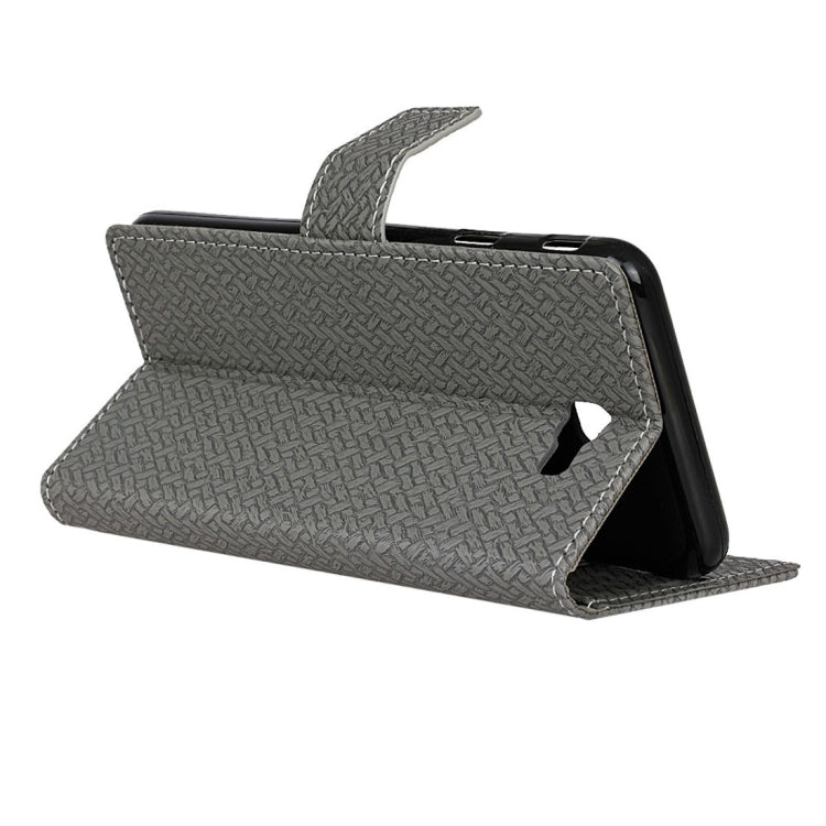 For Galaxy J5 Prime Weaving Texture Horizontal Flip PU Leather Case with Holder & Card Slots & Wallet & Photo Frame