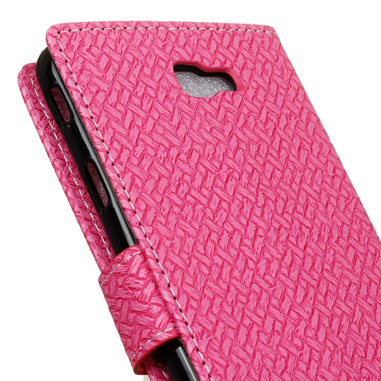 For Galaxy J5 Prime Weaving Texture Horizontal Flip PU Leather Case with Holder & Card Slots & Wallet & Photo Frame