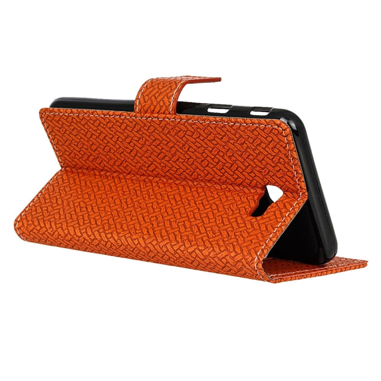 For Galaxy J5 Prime Weaving Texture Horizontal Flip PU Leather Case with Holder & Card Slots & Wallet & Photo Frame