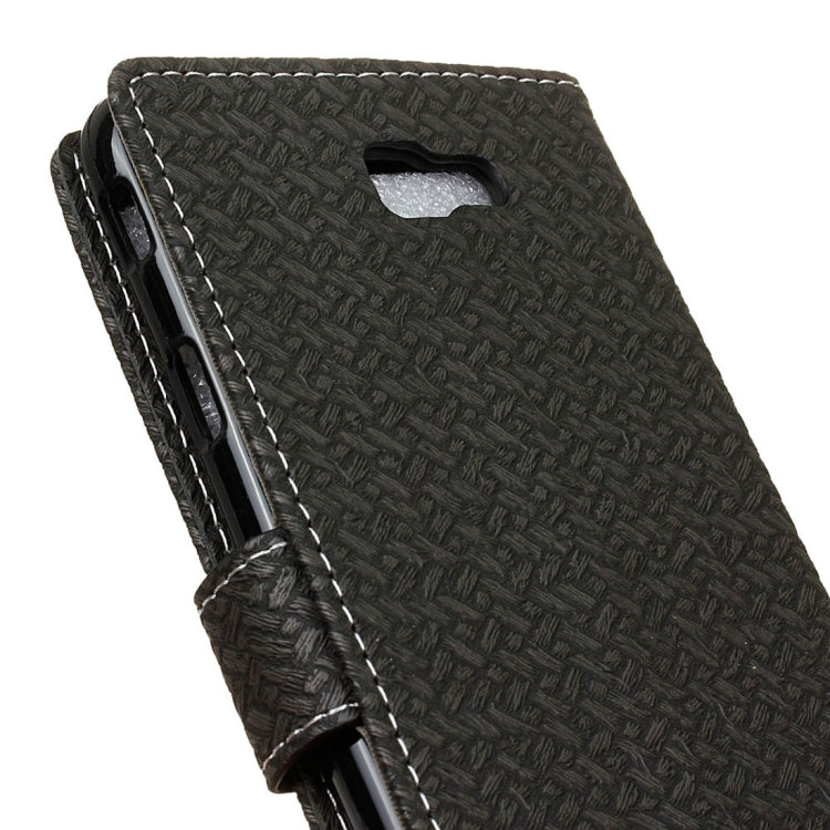 For Galaxy On5 ( 2016 ) / G570 Weaving Texture Horizontal Flip PU Leather Case with Holder & Card Slots & Wallet & Photo Frame